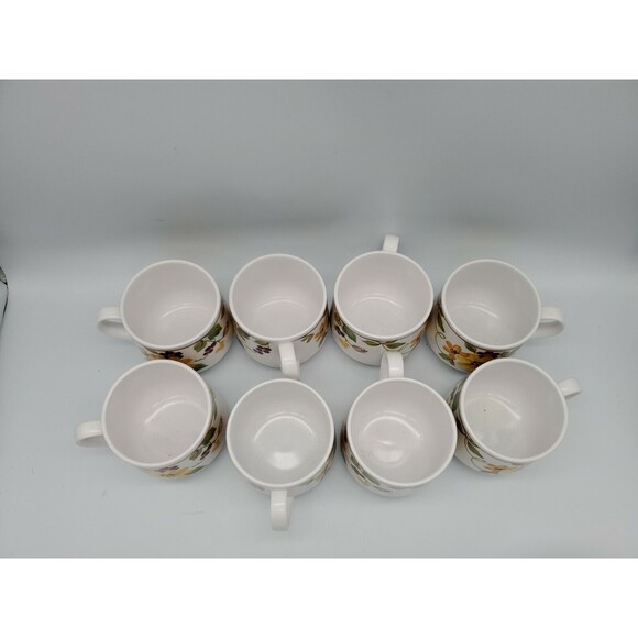 Berredin Noritake Progression China  Japan Coffee Set 8 Cups, Cream & Sugar NICE - Picture 4 of 12